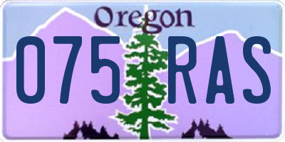 OR license plate 075RAS