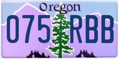 OR license plate 075RBB