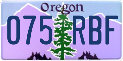 OR license plate 075RBF