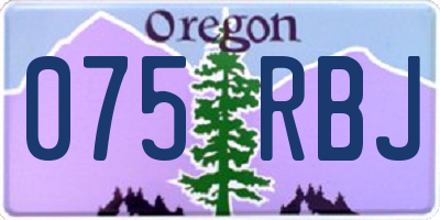 OR license plate 075RBJ