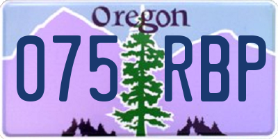 OR license plate 075RBP