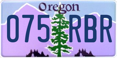 OR license plate 075RBR