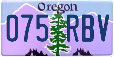 OR license plate 075RBV