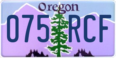 OR license plate 075RCF