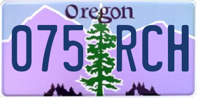 OR license plate 075RCH