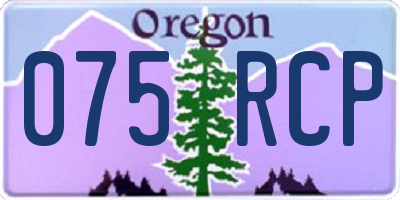 OR license plate 075RCP