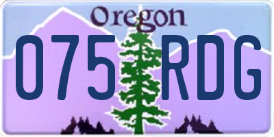 OR license plate 075RDG
