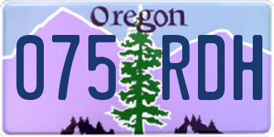OR license plate 075RDH