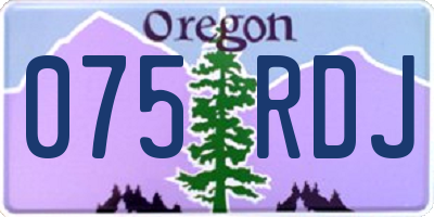 OR license plate 075RDJ