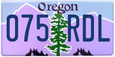 OR license plate 075RDL