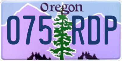 OR license plate 075RDP