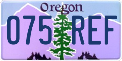 OR license plate 075REF