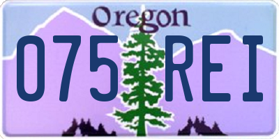 OR license plate 075REI