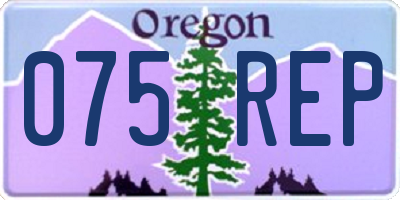 OR license plate 075REP