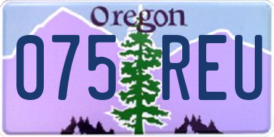 OR license plate 075REU