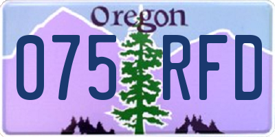 OR license plate 075RFD