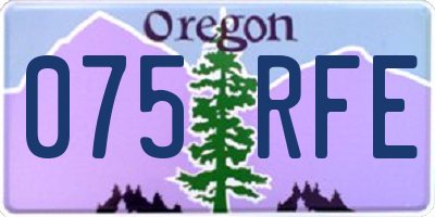 OR license plate 075RFE