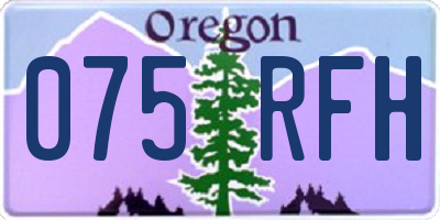 OR license plate 075RFH
