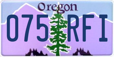 OR license plate 075RFI