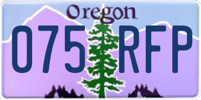 OR license plate 075RFP