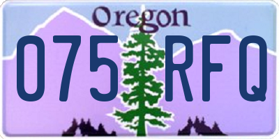 OR license plate 075RFQ