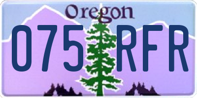 OR license plate 075RFR