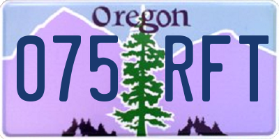 OR license plate 075RFT