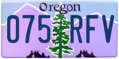 OR license plate 075RFV