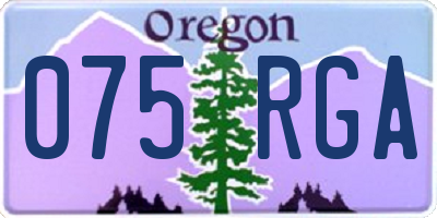 OR license plate 075RGA