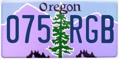 OR license plate 075RGB