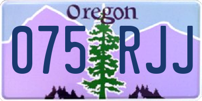 OR license plate 075RJJ