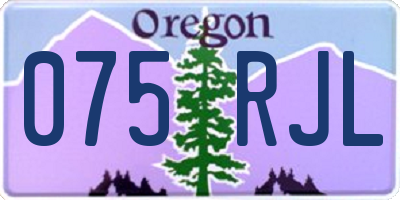 OR license plate 075RJL