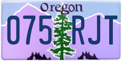 OR license plate 075RJT