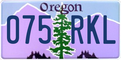 OR license plate 075RKL