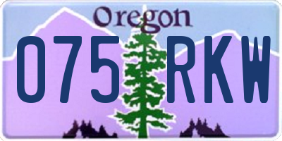 OR license plate 075RKW