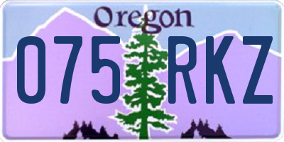 OR license plate 075RKZ