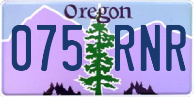 OR license plate 075RNR