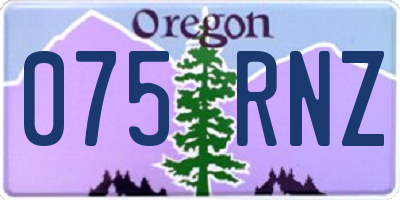 OR license plate 075RNZ
