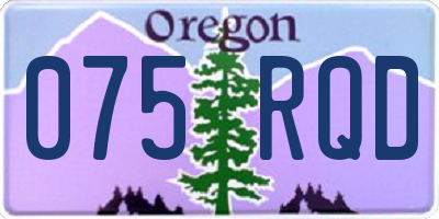 OR license plate 075RQD