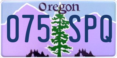 OR license plate 075SPQ