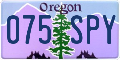 OR license plate 075SPY