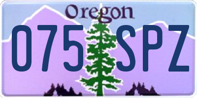 OR license plate 075SPZ