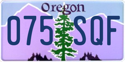 OR license plate 075SQF
