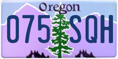 OR license plate 075SQH