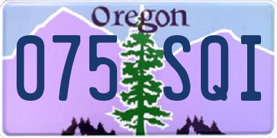 OR license plate 075SQI