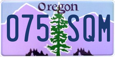 OR license plate 075SQM