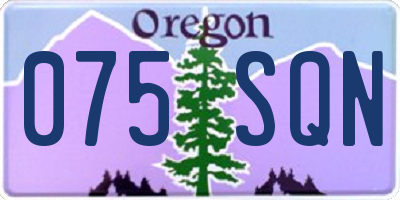 OR license plate 075SQN