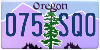 OR license plate 075SQO