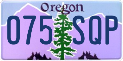 OR license plate 075SQP