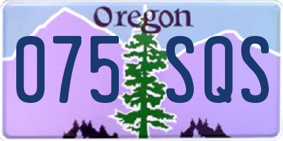 OR license plate 075SQS